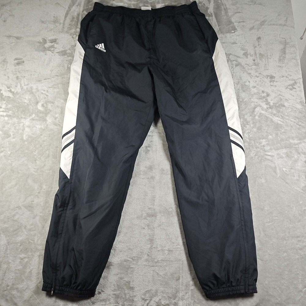 Vintage Adidas Track Pants Mens XL Ankle Zip Joggers Skater Baggy Tapered Y2K